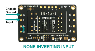 Unbalanced Input with Lundahl Transformers